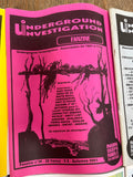 UNDERGROUND INVESTIGATION "LOT DE 6 NUMEROS" ZINE A4