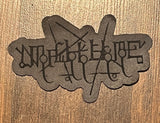 MALHKEBRE "LOGO" BLACK LEATHER PATCH