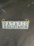 MALHKEBRE "SATANIC RESISTANCE" RUSTY - METAL BADGE PIN