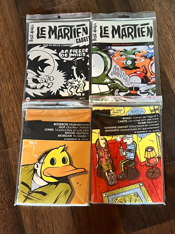 LE MARTIEN Fanzine BD publié par le Rock Hardi - LOT de 4 numéros !!!