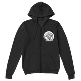 MALHKEBRE "B.A.M.N." BLACK ZIP-UP HOODIE