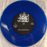 IMPENDING DOOM / GOATFIRE - Luciferian Curse & Headshot Christ / Scornful Chalice - 7"EP - Blue version