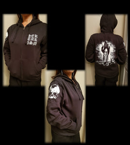 SEKTARISM "FILS DE DIEU" BLACK ZIP-UP HOODIE