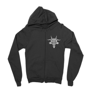 ASMODEE "GOAT-LOGO" BLACK ZIP-UP HOODIE - POD