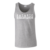 MALHKEBRE "SATANIC RESISTANCE" GREY TANK TOP GIRLY