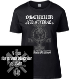 OSCULUM INFAME "I AM THE PROUD DISGRACE OF GOD" BLACK T-SHIRT & GIRLY