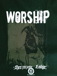 HER(M)ETIC "WORSHIP" BLACK T-SHIRT