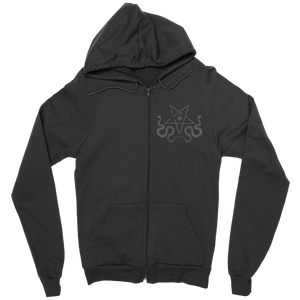 SEKTARISM "HOSANNA SATHANA" BLACK ZIP-UP HOODIE - POD