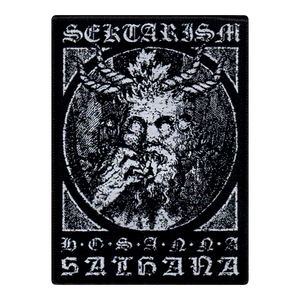 SEKTARISM "HOSANNA SATHANA" WHITE WOVEN PATCH