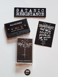 MALHKEBRE "SATANIC RESISTANCE" TAPE BUNDLE WITH PATCH & STICKER