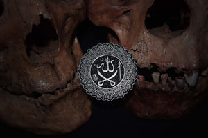 TETRAGRAMMACIDE "Dragonnean Sharia" METAL BADGE PIN - Silver